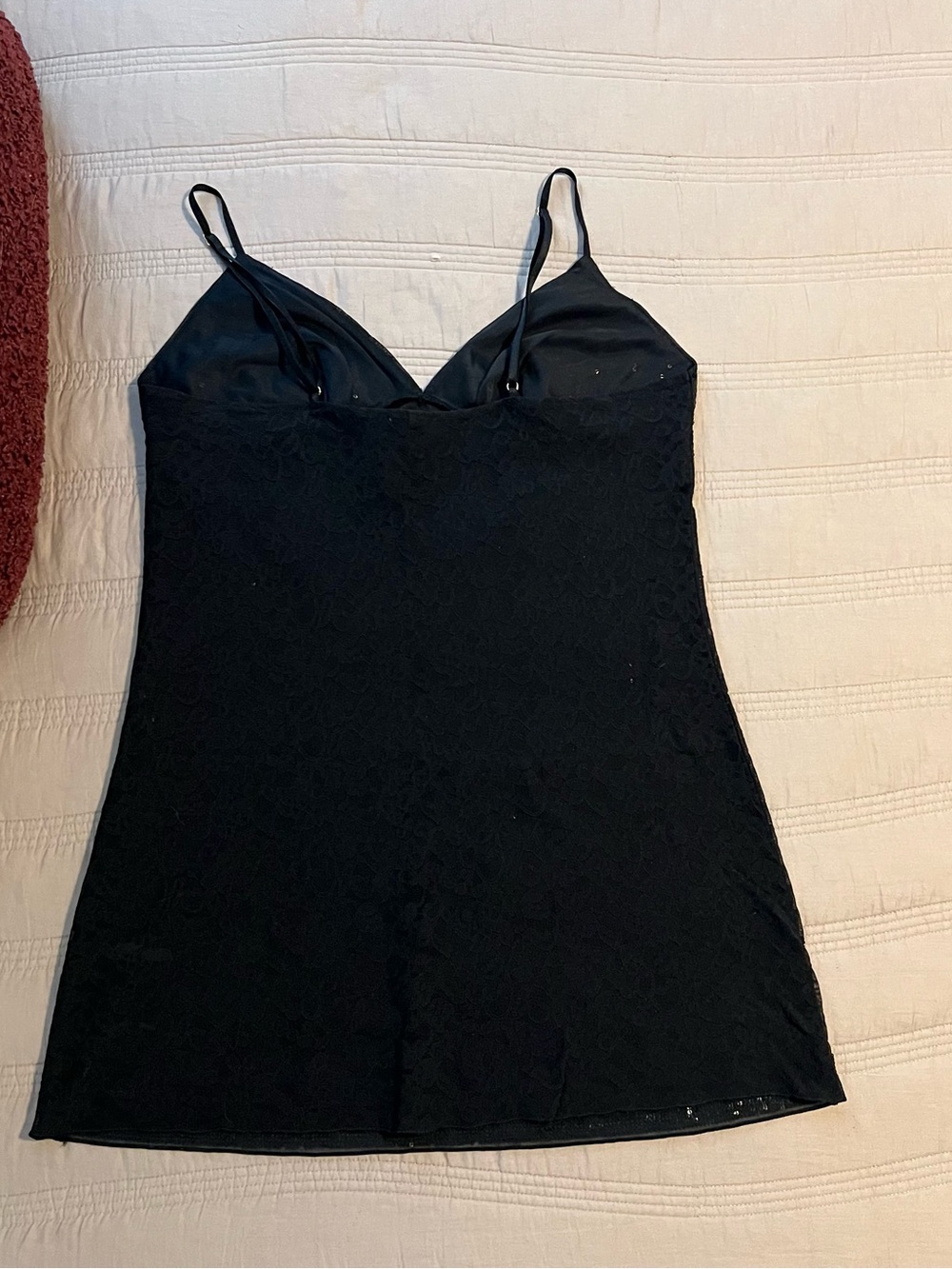 Victoria's Secret Black Sequin Cami Slip The Lacie Shiny Sparkle Minimal Noir - Picture 5 of 7
